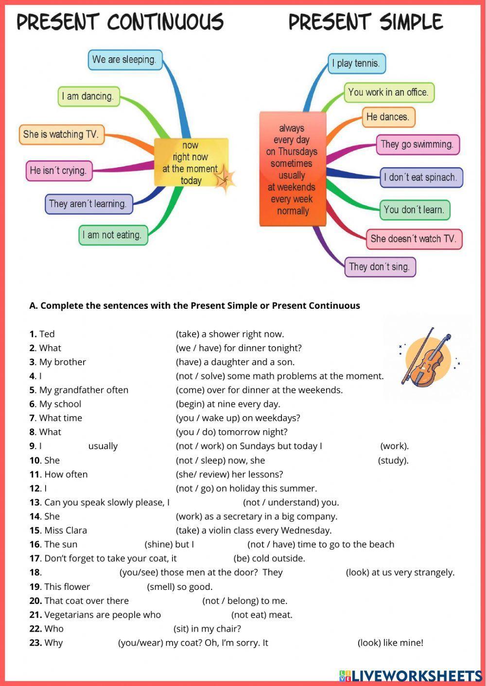 Present simple vs present continuous Present simple vs present continuous